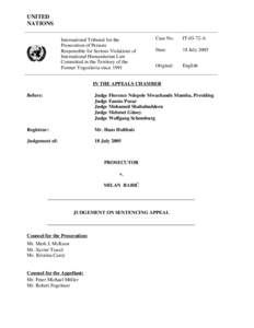 Plea bargain / Appeal / Plea / Nolo contendere / Milan Babić / Factual basis / Joint criminal enterprise / Law / International Criminal Tribunal for the former Yugoslavia / Criminal law