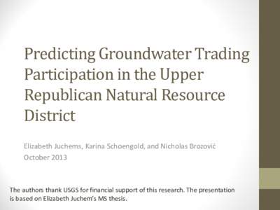 Geography of the United States / Water / Nebraska / Hydrology / Hydraulic engineering / Water trading / Groundwater / Republican River