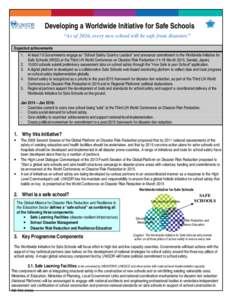 Microsoft Word - Developing a Worldwide Initiative for Safe Schools-Two-pager.doc