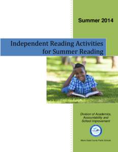 Microsoft Word - Independent Reading Activities Summer 2014 Final.doc