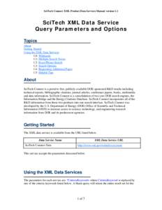 Microsoft Word - SciTech XML Data Services 1 1