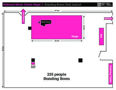 National Music Centre Stage 1: Standing Room Only Layout Loading Dock 57 feet  Washrooms