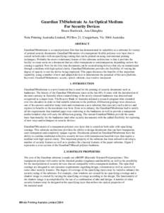 Guardian TMSubstrate As An Optical Medium