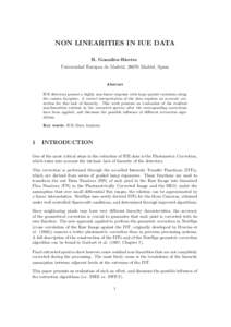 NON LINEARITIES IN IUE DATA R. Gonz´ alez-Riestra Universidad Europea de Madrid, 28670 Madrid, Spain  Abstract