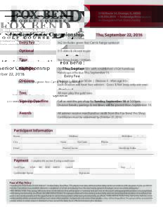 3516 Route 34, Oswego, IL, 3939 • foxbendgolfcourse.com An Oswegoland Park District Facility Fox Bend Senior Championship
