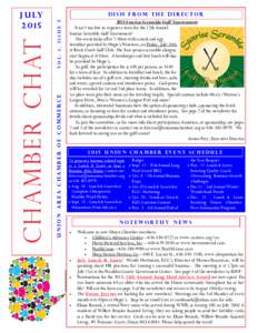 vol. 1, issue 7  union area chamber of commerce Chamber chat