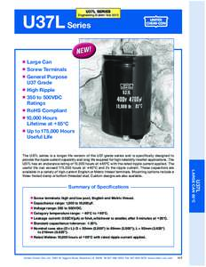 U37L SERIES Engineering Bulletin Mar 2013 U37L Series  Large Can  Screw Terminals