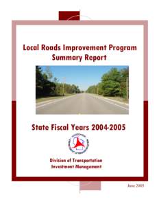 WisDOT Local Roads Improvement Program Summary Report[removed])