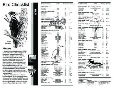 Cascade-Siskiyou National Monument Bird checkist