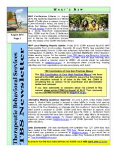 TBS e-Newsletter August 2010