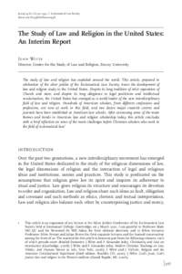 Jurisprudence / Law and literature / Natural law / Legal positivism / Oliver Wendell Holmes /  Jr. / Separation of church and state in the United States / Crime / Comparative law / Center for the Study of Law and Religion / Law / Philosophy of law / Philosophy