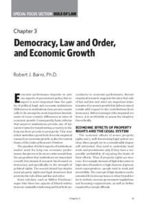 Special Focus Section Rule of law  Chapter 3 Democracy, Law and Order, and Economic Growth