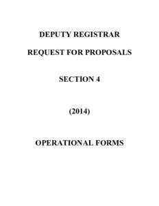 DEPUTY REGISTRAR REQUEST FOR PROPOSALS SECTION[removed])