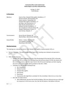 Connecticut River Joint Commissions Wantastiquet Local River Subcommittee October 25, 2012 Draft Minutes In Attendance Members: