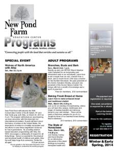New Pond Farm Education Center E-Calendar Winter 2013