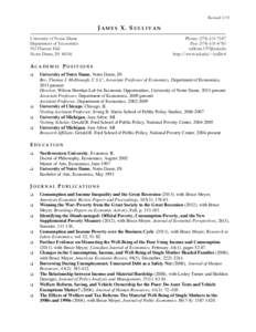 University of Notre Dame / Brookings Institution / National Bureau of Economic Research / Indiana / Harry J. Holzer / Michael Boskin / St. Joseph County /  Indiana / Geography of Indiana / Notre Dame /  Indiana