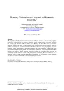 Hoffmann Schnabl - Limits of National Monetary Policy Revised Version