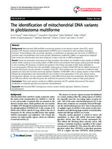 Medicine / Human evolution / Genetic genealogy / Phylogenetics / Mitochondrial DNA / Human mitochondrial genetics / Mitochondrion / Mitochondrial Eve / Glioblastoma multiforme / Biology / Genetics / DNA