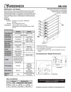 HB-330 Industrial Backdraft Damper Application and Design  Extruded Aluminum Airfoil Blades