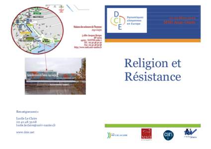 Itinéraire / Plan d’accèsMars 2014 MSH Ange-Gupin  Religion et