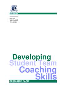 Microsoft Word - Developing Student Team Coaching Skills Resource Pack final.doc