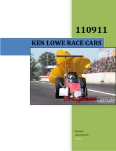 [removed]KEN LOWE RACE CARS Techicnal SHEET Ken Lowe Lowe Industries