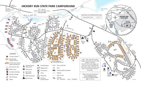 Hickory Run State Park Campground Map, Pennsylvania State Parks