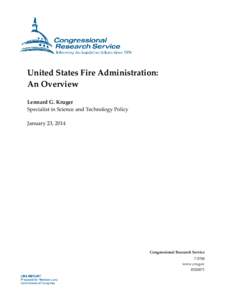 United States Fire Administration: An Overview