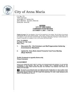 City of Anna Maria P.O. Box[removed]Gulf Drive Anna Maria, FL[removed][removed]Fax[removed]SUNCOM: [removed]