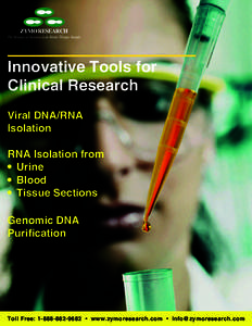 Chemistry / Polymerase chain reaction / Laboratory techniques / Genetics / Zymo Research / RNA extraction / Gene expression / DNA / Biology / Molecular biology / Biochemistry