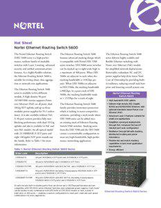 Nortel Ethernet Routing Switch 5600