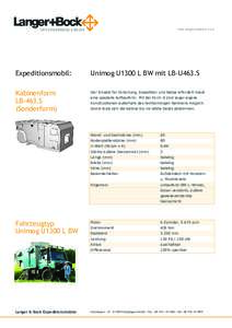 Expeditionsmobil:  Unimog U1300 L BW mit LB-U463.S Kabinenform LB-463.S