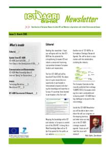 Newsletter Coordination of European Research within ICT and Robotics in Agriculture and related Environmental Issues Issue 3, MarchEditorial_ _ _1