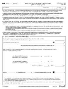 SCHEDULE 342  NOVA SCOTIA TAX ON LARGE CORPORATIONS[removed]and later tax years)  Code 0602