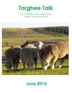 Targhee Talk The Newsletter of the United States Targhee Sheep Association June 2014