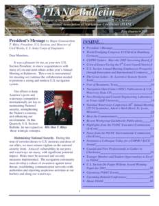 PIANC Bulletin Quarterly Newsletter of the International Navigation Association þ U.S. Section Permanent International Association Association of of Navigation