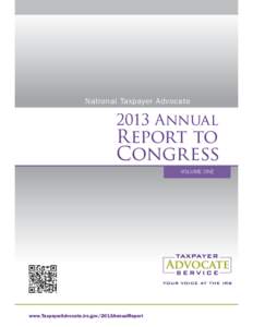 National Taxpayer AdvocateAnnual Report to Congress