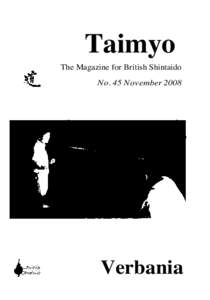 Taimyo The Magazine for British Shintaido No. 45 November 2008 Verbania