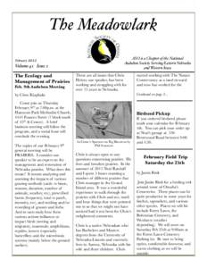 1  The Meadowlark February[removed]Volume 41 Issue 2