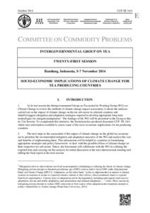 October[removed]CCP:TE 14/4 E COMMITTEE ON COMMODITY PROBLEMS