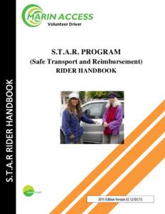 Volunteer Driver  S.T.A.R. PROGRAM (Safe Transport and Reimbursement) RIDER HANDBOOK