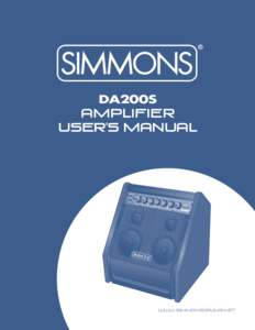 DA200S  Amplifier user’s Manual  www.simmonsdrums.net