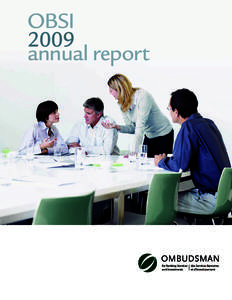 OBSI 2009 annual report OBSI