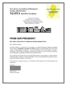 Fall 2014 NJAPZA newsletter