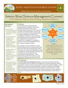 Peer-to-peer / Environment of the United States / United States Forest Service / Conservation in the United States / Rocky Mountain Research Station / USDA Forest Service