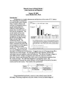 Minority Issues in Mental Health – Asian Americans and Hispanics January[removed]Larry Merkel, M.D., Ph.D. Introduction Immigration is a complex phenomenon and has been at the center of U.S. history.