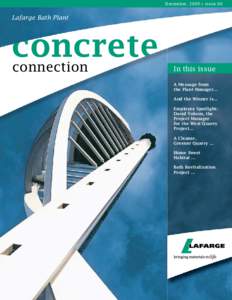 December, 2009 > issue 08  Lafarge Bath Plant concrete connection