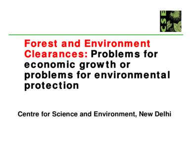 Microsoft PowerPoint - EIA and forest clearances  [Read-Only]