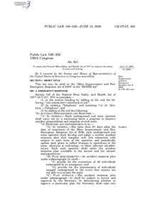 PUBLIC LAW 109–236—JUNE 15, [removed]STAT. 493 Public Law 109–236 109th Congress