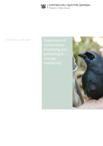 Performance audit report  Department of Conservation: Prioritising and partnering to